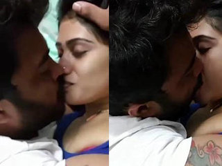 Sensual Indian couple shares passionate kisses