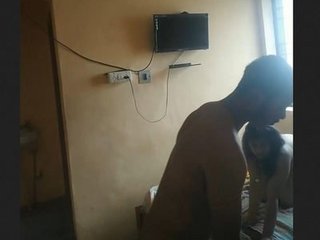 A young woman from a Kannada village enjoys riding her lover's penis