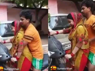 Indian aunt's inappropriate touch on motorbike