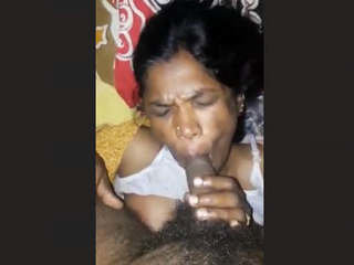 Indian village wife gives a sensual blowjob