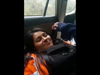 A young Indian woman from college engages in passionate sex in a car