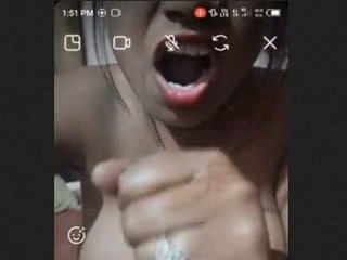 Sensual video chat between a man and an attractive woman from India