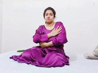 Aroused South Asian woman pleasuring herself