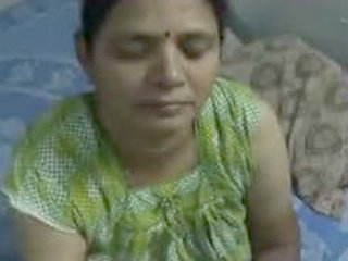 Village auntie's wild encounter with chubby penises