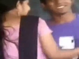 Indian couples share passionate kiss and breast fondling