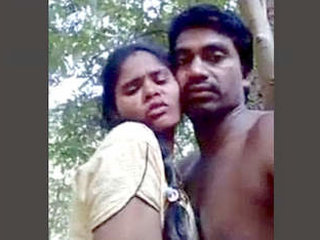 Aroused pair enjoys outdoor passion