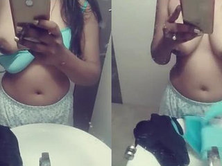 A girl from Bangalore flaunts her large breasts