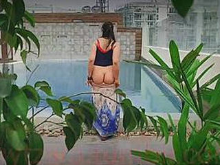 Zara, a married woman, flaunts her round buttocks in public