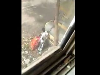 Elderly woman in saree for quick outdoor encounter