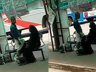 Indian couple enjoys mature woman's handjob skills in store