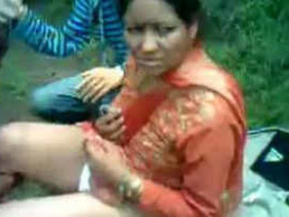 Desi couple's outdoor sex adventure in a field