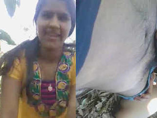 Desi couple enjoys good sex in the forest with audio