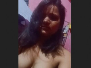 Cute girl Meera enjoys finger play in HD video