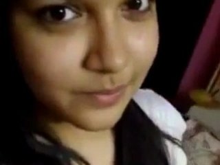 Indian girl with fake boobs shows off in nude solo video