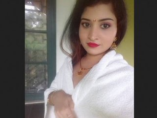 Desi beauty with nice boobs in action