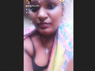 Keethi Bhabhi flaunts her big boobs in a live video