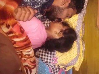 Bhabi and boyfriend share a passionate kiss in bed