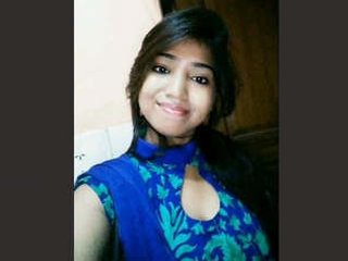 A cute desi girl calls for a video chat