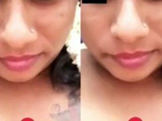 Horny wife in Tamil video call gets naughty
