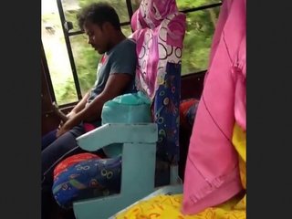 Tarki guy gets off on being watched while masturbating on the bus