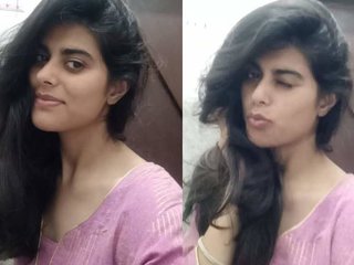 Cute Desi teen goes nude in solo video