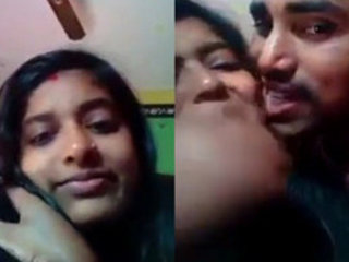Indian couple gets in the mood for sex with passionate kisses and foreplay
