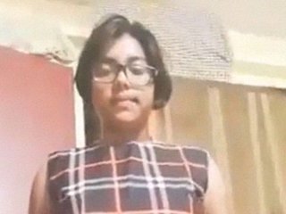 A bengali girl with a curvy body strips down to look like a boy in solo video