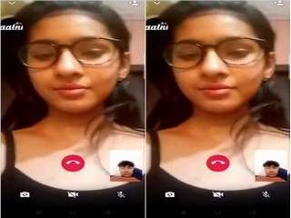 Desi girl's video call features her showing off her body