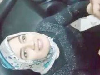Watch as a Muslim woman gives her boyfriend a blowjob in this video