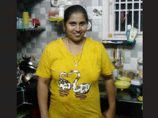 Telugu aunty with big tits takes a bath