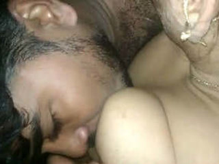 Married couple indulges in passionate titty sucking and making love