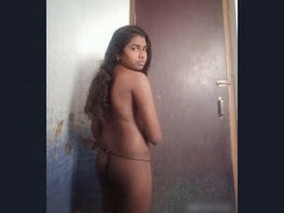 Black teen gets naughty in part 5 of horny video series