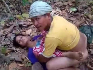 Assamese hottie gets wild in the jungle