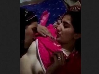 Two stunning lesbian ladies having fun in a steamy video