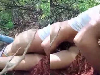 Desi teen goes wild in the jungle with sexual activities