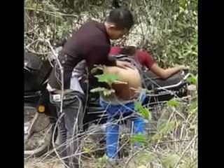 Spy on a Desi couple's outdoor fucking session in this video