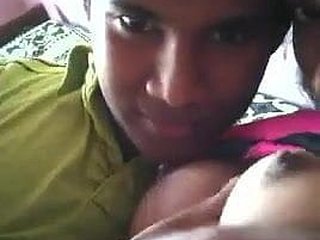 Sri Lankan teen focuses on kissing and playing with nipples