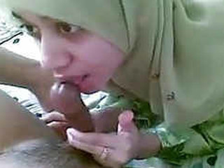 A modest veiled girl in a porn video