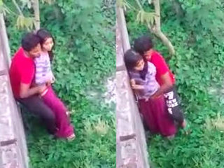 Desi college couple gets caught having sex in public